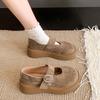 Thick-soled Women's Spring and Autumn New Muffin Thick-soled Shallow Mouth with Skirt Mary Jane Single Shoes Women