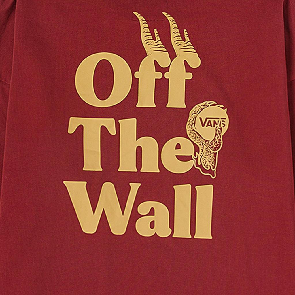 Vans Year Of The Dragon Zodiac Series Printed Letter Crew Neck Pullover Loose Long Sleeve T-Shirt Unisex T-Shirt Red Brown VN000GP87BF