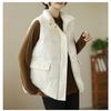 Imitation down cotton clothes vest autumn and winter new Korean version loose vest vest vest warm outside wearing vest jacket women