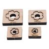 4Pcs Leather Cutting Mould Flower Pattern Accurate Clean Cutting Leather Punching Die for Cardboard