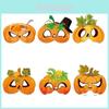 Décoration de Fête Masque Visage Citrouille Pour Célébration de Thanksgiving Avec Matériaux en Papier Ensemble de 6 pièces