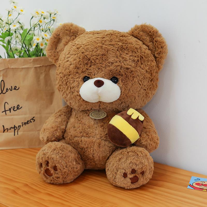 

Милый мишка-медоед плюшевая кукла мишка кукла обнимать успокаивающая тряпичная кукла игрушка подарок на день рождения девочке 35cm0.3kg темно-коричневого