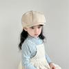 Solid Color Children Forward Hat Visor Baby Beret Retro Kids Newsboy Cap  Boy Girl