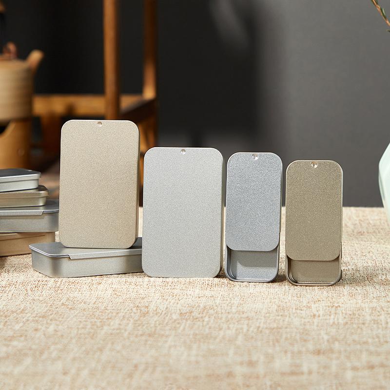 Tinplate Mini Metal Box Slide Cover Storage Box Wedding Jewelry Pill Cases Portable Tin Boxes Container Cosmetic Organizer