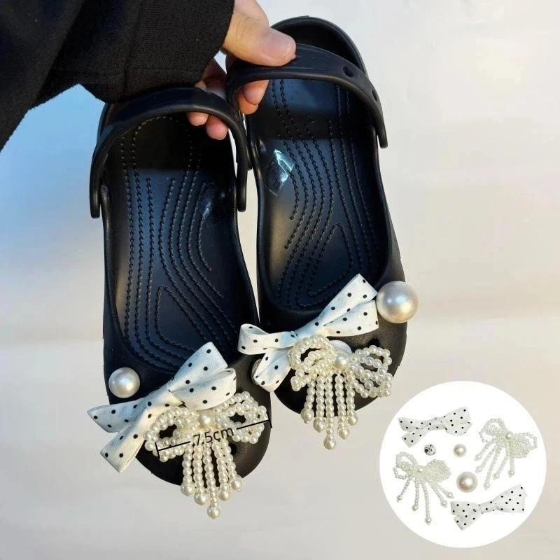 Bling Silver Rhinestone Flower Shoe Charms Metal Bead Bow & Heart Clog Charms Luxury Diy Shoe Decoration Punk Y2K Style Clog Pin