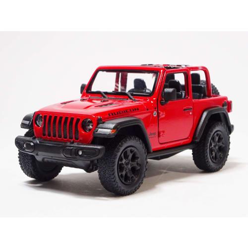 Kinsmart Jeep Wrangler Rubicon Red Open Top 1/34 Scale Diecast Car KT5412A