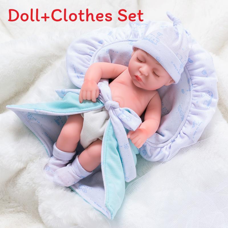 Reborn Baby Doll Toy 12in Soft Silicone Sleepwear For Kids And Collectors