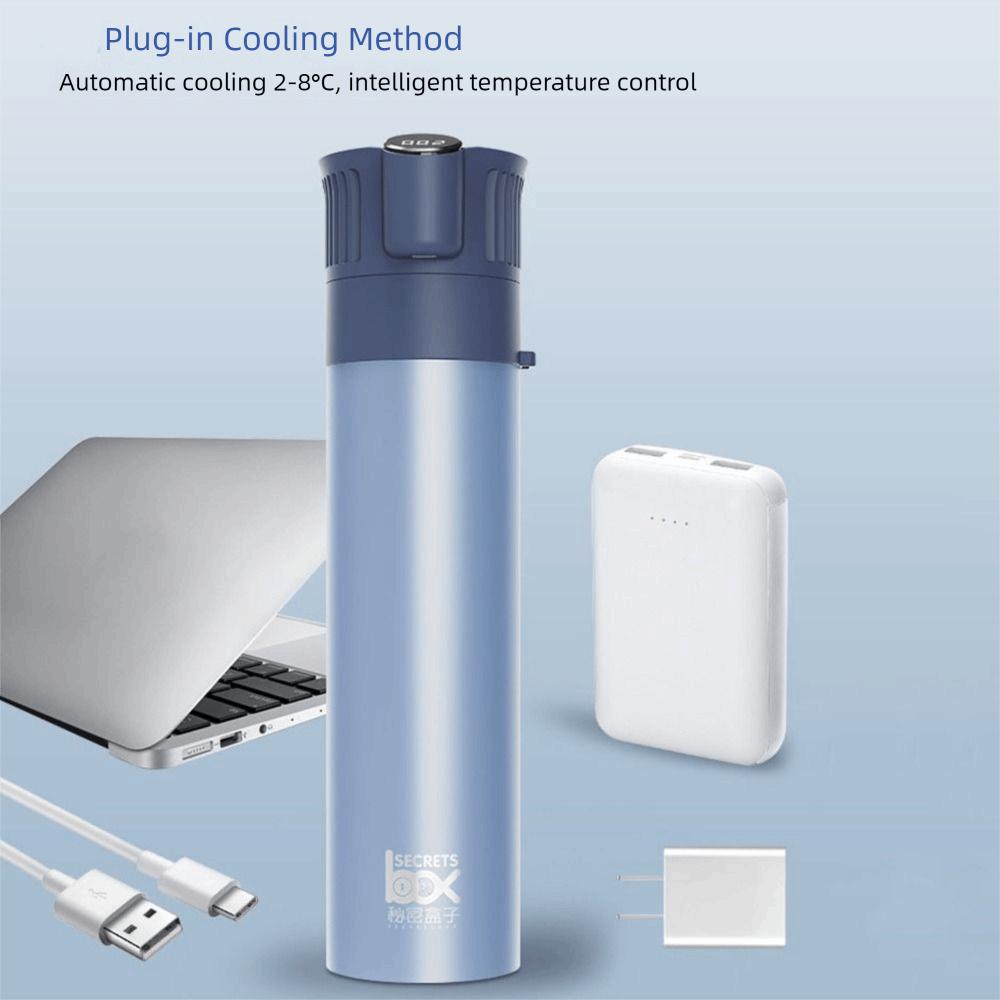 Carry-on Rechargeable Cooling Cup LCD Digital Display Drug Refrigerated Cup Summer