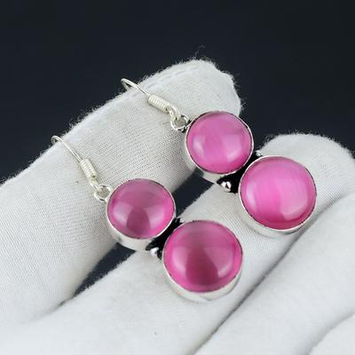Monalisa Gemstone Earring, 925 Sterling Silver Handmade Jewelry Earring, Monalisa Crystals, Earring For Women, Monalisa Earring For Her