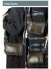DUJIANG Men's Genuine Leather Crossbody Messenger Shoulder Bag
