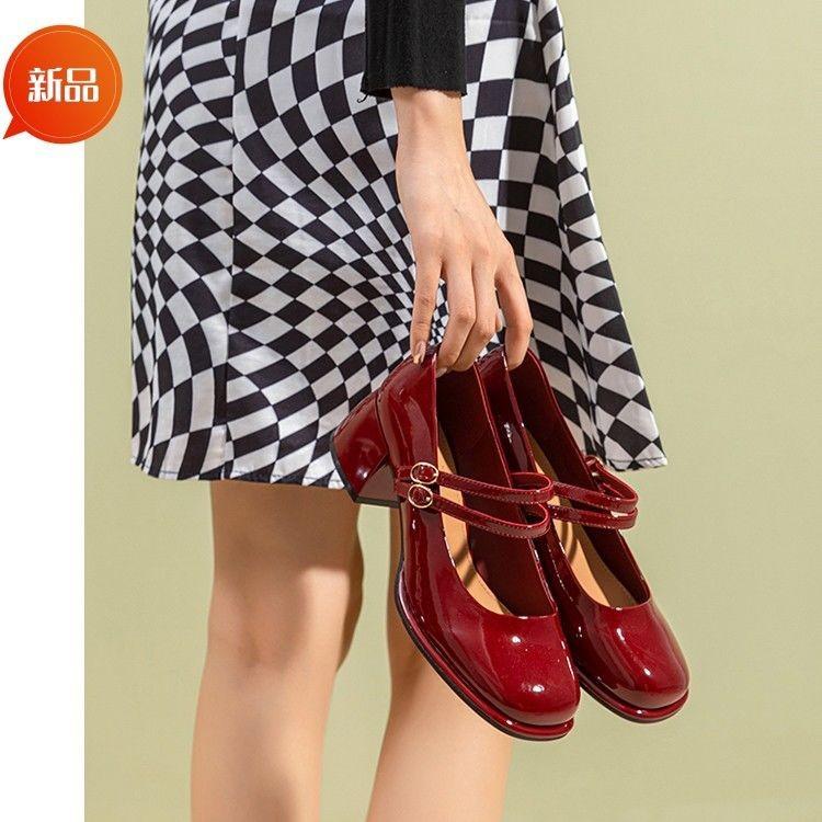 Fashion Spring summer new retro medium coarse follow-up shoes fashionable  versatile casual daily simple women's high heels