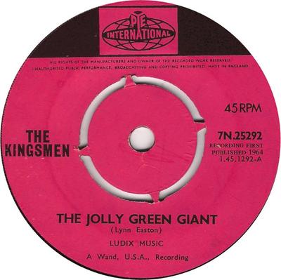 7inch Record KINGSMEN - The Jolly Green Giant 7N25292 Pye Internation 1965 UK Rock Used