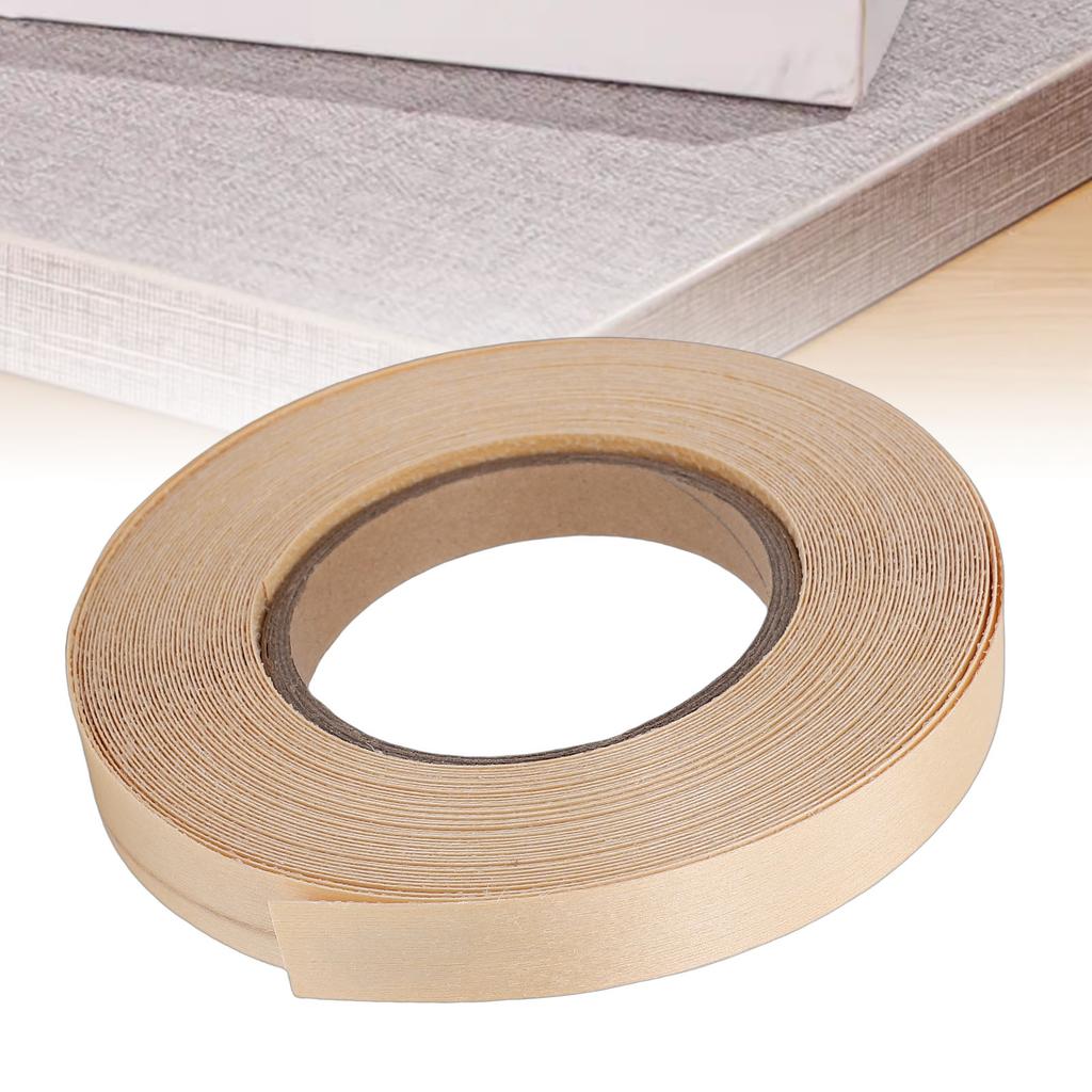 1 Rotolo Bordatura Bordi Legno di Betulla Nastro Decorativo Impiallacciato con Adesivo Hot Melt per Restauro Mobili Armadi 1,9 cm Larghezza 15 M Lunghezza