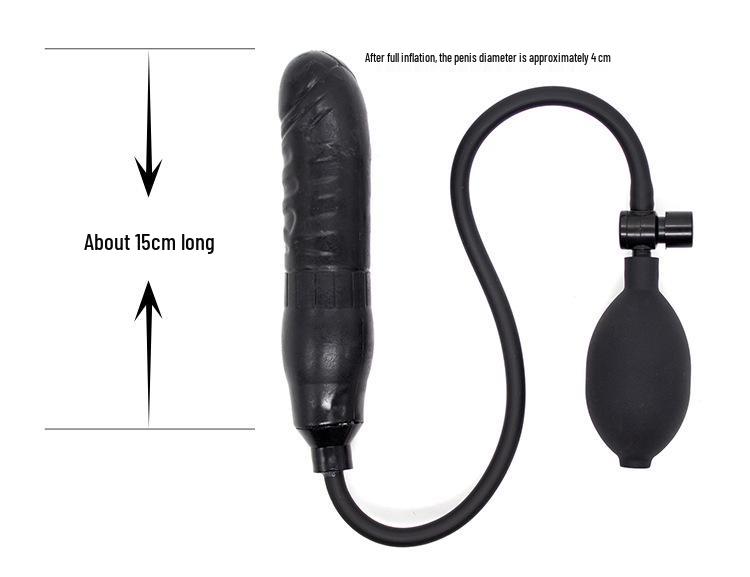 Inflatable Expanding Butt Plug and Penis Masturbator for Women - Anal Dilator and Expander Sex Toy