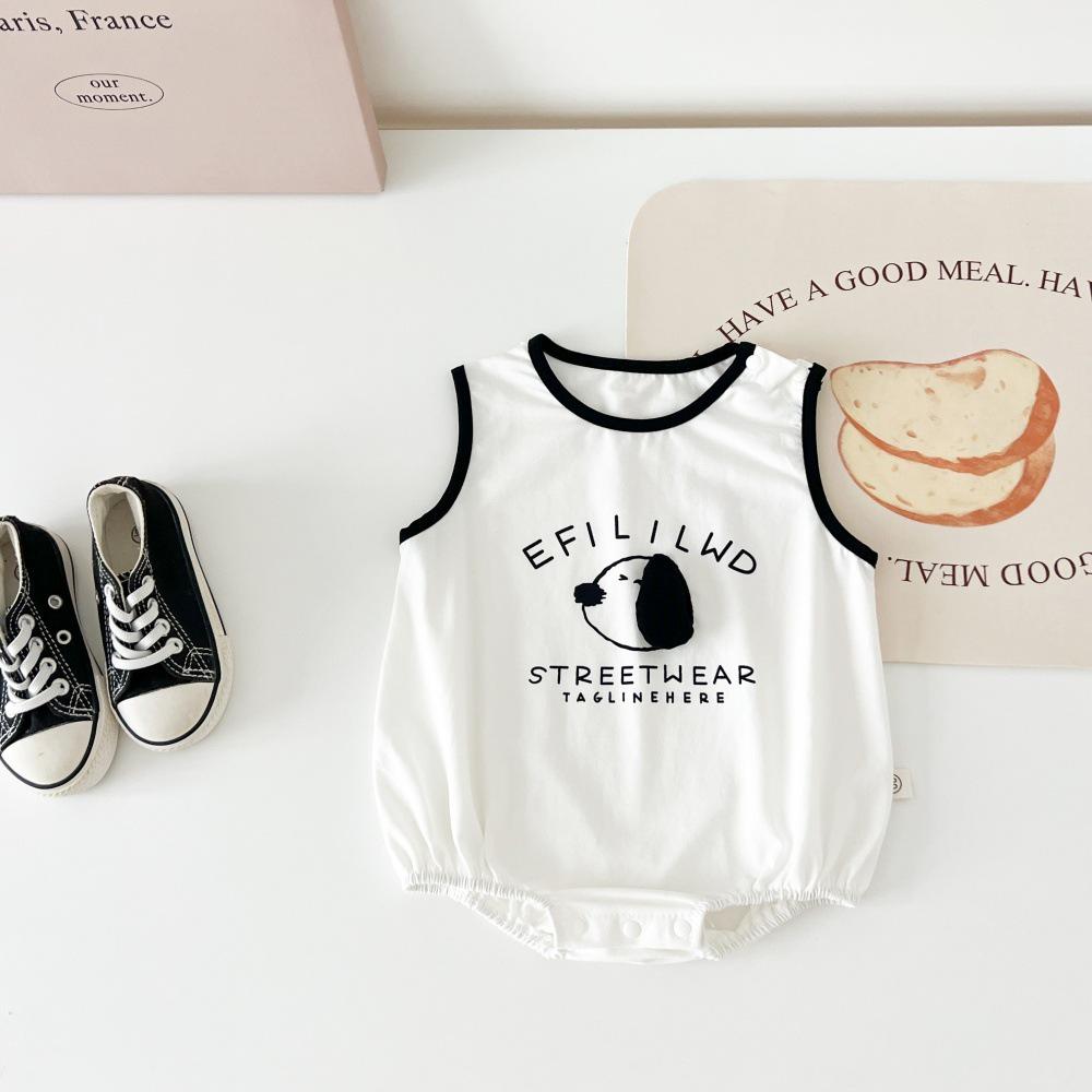 Sleeveless Summer Cartoon Baby Onesie Romper