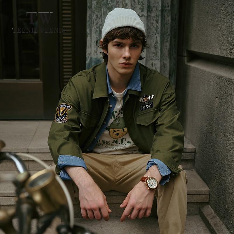 

Teenie Weenie Men s Bear Letter Jacket 175/L