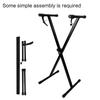 Universal Folding Piano Keyboard Stand Bracket X-Style Heavy Duty Metal Material with Anti-Slip