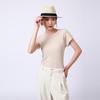 RAIN.CUN Women's Elegant Knit Short-Sleeve Top