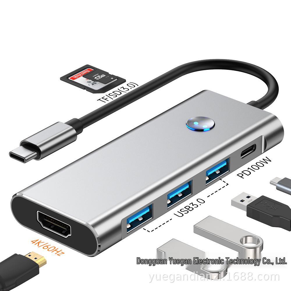 4K Type-C Hub with Screen Projection & One-Key Screen Off Feature