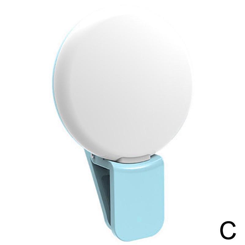 Light Mobile Phone Fill Flash Lens Portable LED External Fill Light Mini Circular Fill Light Clip For IPhone