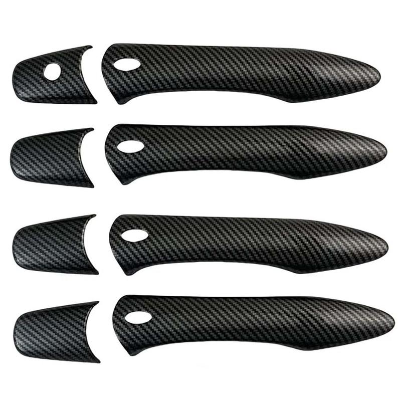 Car Decoration Door Handle Cover For Infiniti QX50 QX56 QX60 QX70 2008-2024 Carbon Fiber Glossy Black Cars Accessories