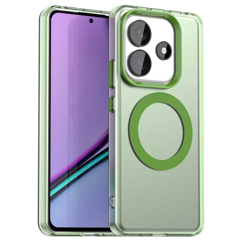 Para Xiaomi Redmi Note 14 5G Capa Compatível com MagSafe PC+TPU+PET Capa de Telefone Anti-Queda