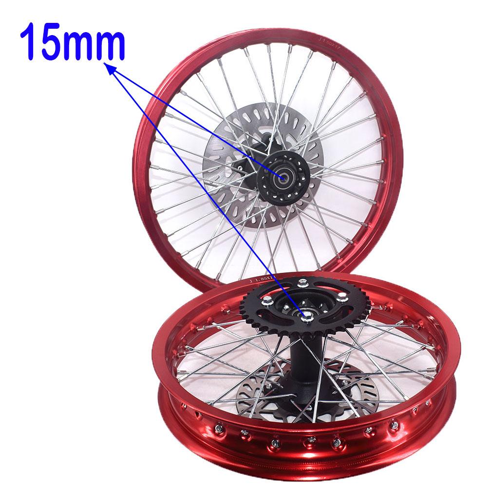 1.60-17 inch Front 1.85-14 inch Rear Rims with sprocket Disc Brakes For KLX CRF Kayo BSE Dirt Pit Bike Motorcycle