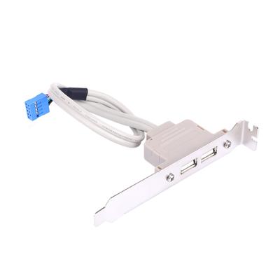 2 Bağlantı Noktalı USB 2.0 Anakart Arka Panel Genişletme Braketi - 9 Pinli Başlık Kablosu Adaptörü Genişletici