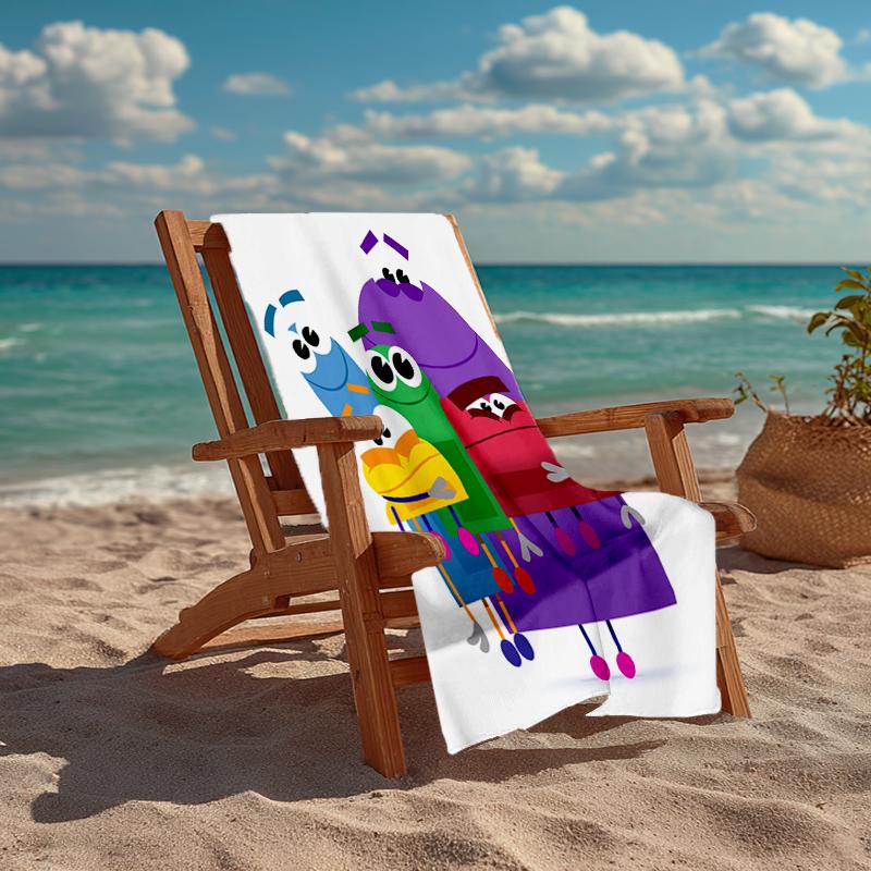 Ask the StoryBots Fashion Beach Towel: Ideal for Summer Adventures Soft, absorbent and quick drying suitable for swimming and bathing