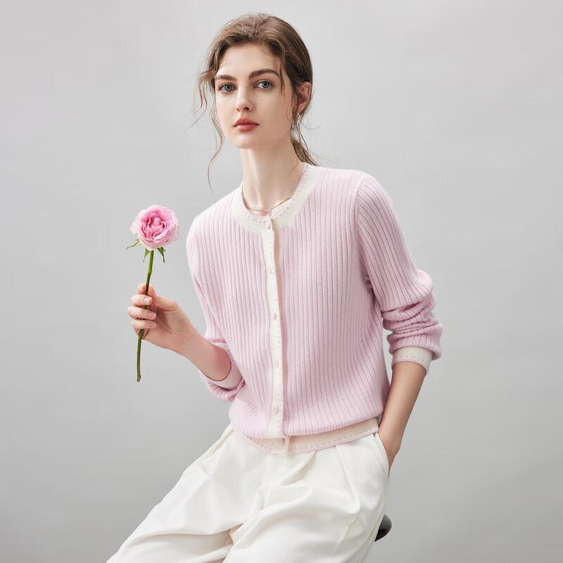 Women's Round Neck Cashmere Cardigan