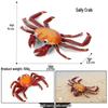 Ocean Crab Simulation Toy Set: Includes Hermit, Swimming, and Three-Spot Plastic Models