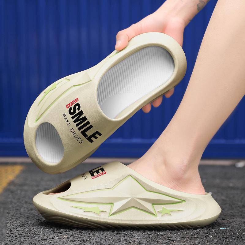 

Летние тапочки для пары, домашние, для ванной комнаты, водонепроницаемые и нескользящие, шлепанцы на толстой подошве, прохладные тапочки для пляжа 45 хаки