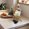 Cartoon Style Kitchen Rack Creative Animal Condiment Holder, Resin Organizer for 2 Spice Oil-resistant Jars, Cute Flamingo Pelican Dolphin Octopus