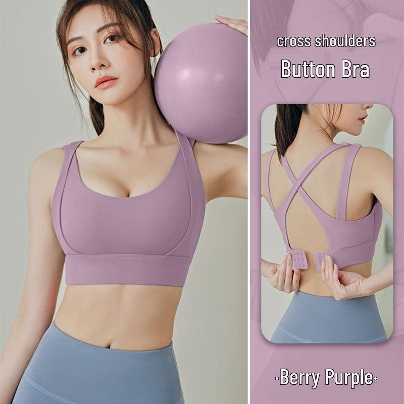 Outdoor Running Yoga Sports Vest with Removable Padding and Back Buckle