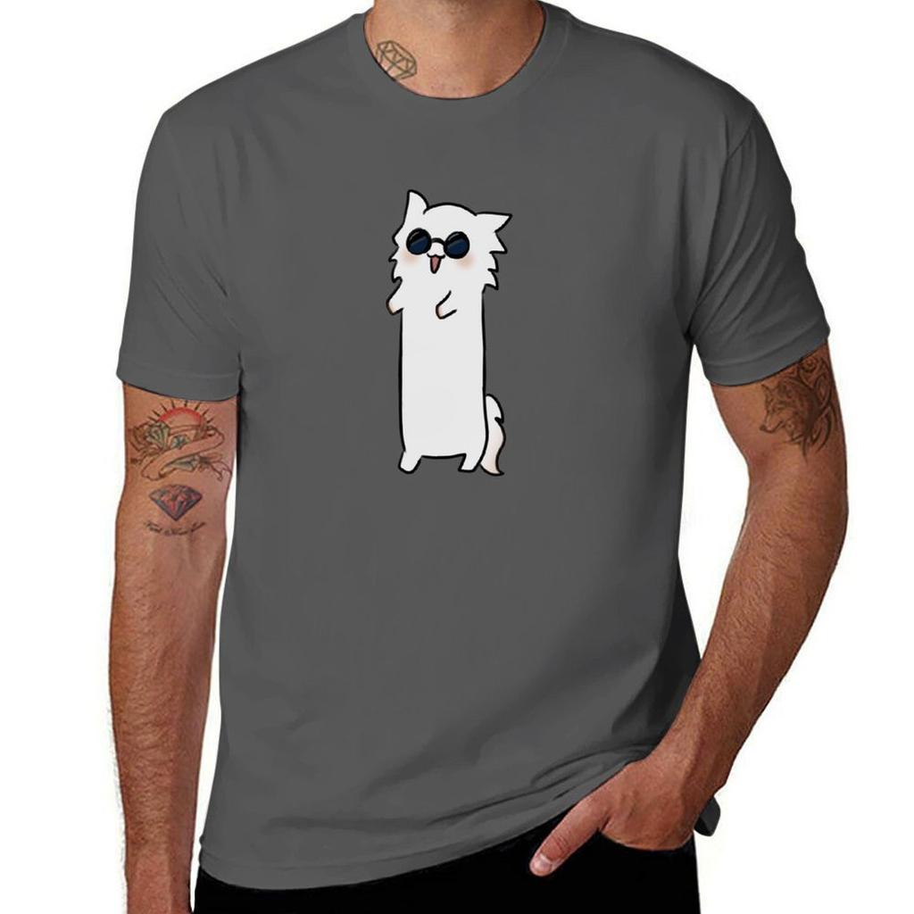 Gojo Cat Tshirt Big Size Crew Neck Tshirt