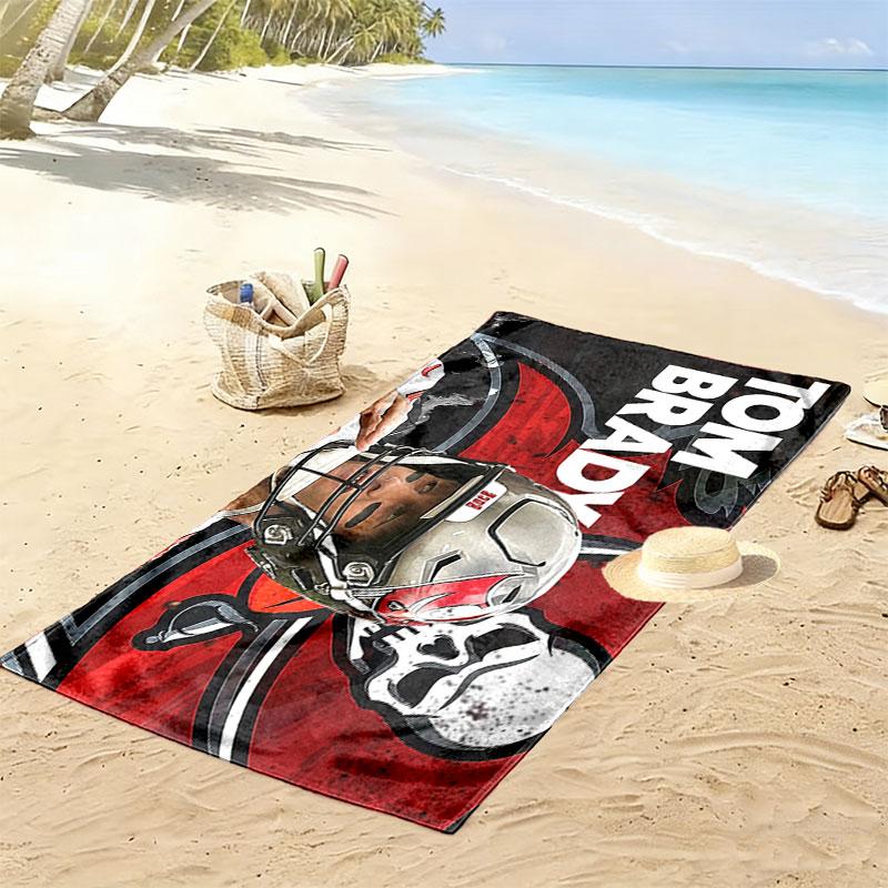 Brady Print Beach Towel, Large Soft Quick Dry Towel for Beach Camping Swimming