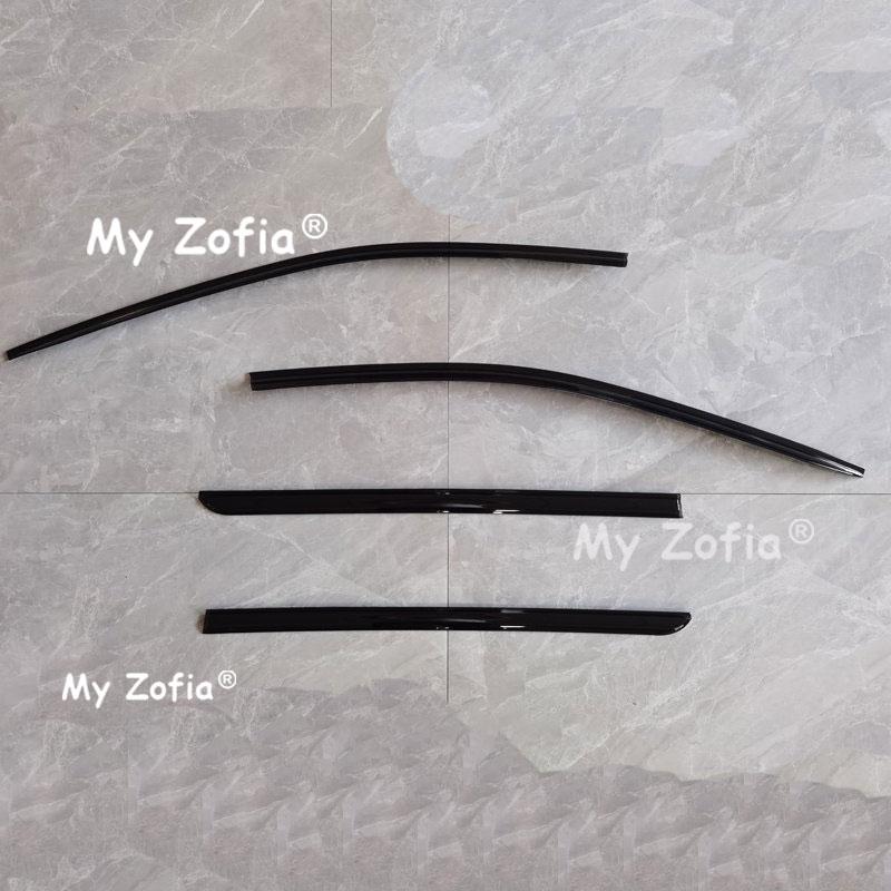 For Zeekr X 2026 2027 Window Rain Guards Car Side Door Anti-Rain Deflectors Matte Black Smoke Weatherproof Shield Accessories