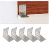 10pcs Heavy Duty Steel L Angles Brackets with Not  rusts  Coating Wood Shelf Support Outdoor Metal Brackets set for Wood