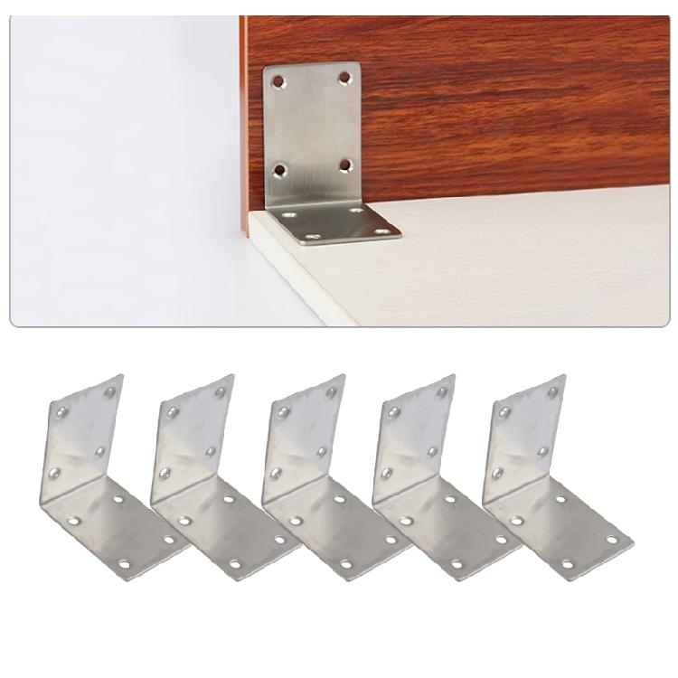 10pcs Heavy Duty Steel L Angles Brackets with Not rusts Coating Wood Shelf Support Outdoor Metal Brackets set for Wood