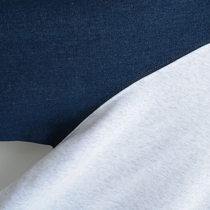 Kaslead New Arrival Women's Clothing Fashion Style Fashion Patchwork Denim Hoodie Casual Pants Suit