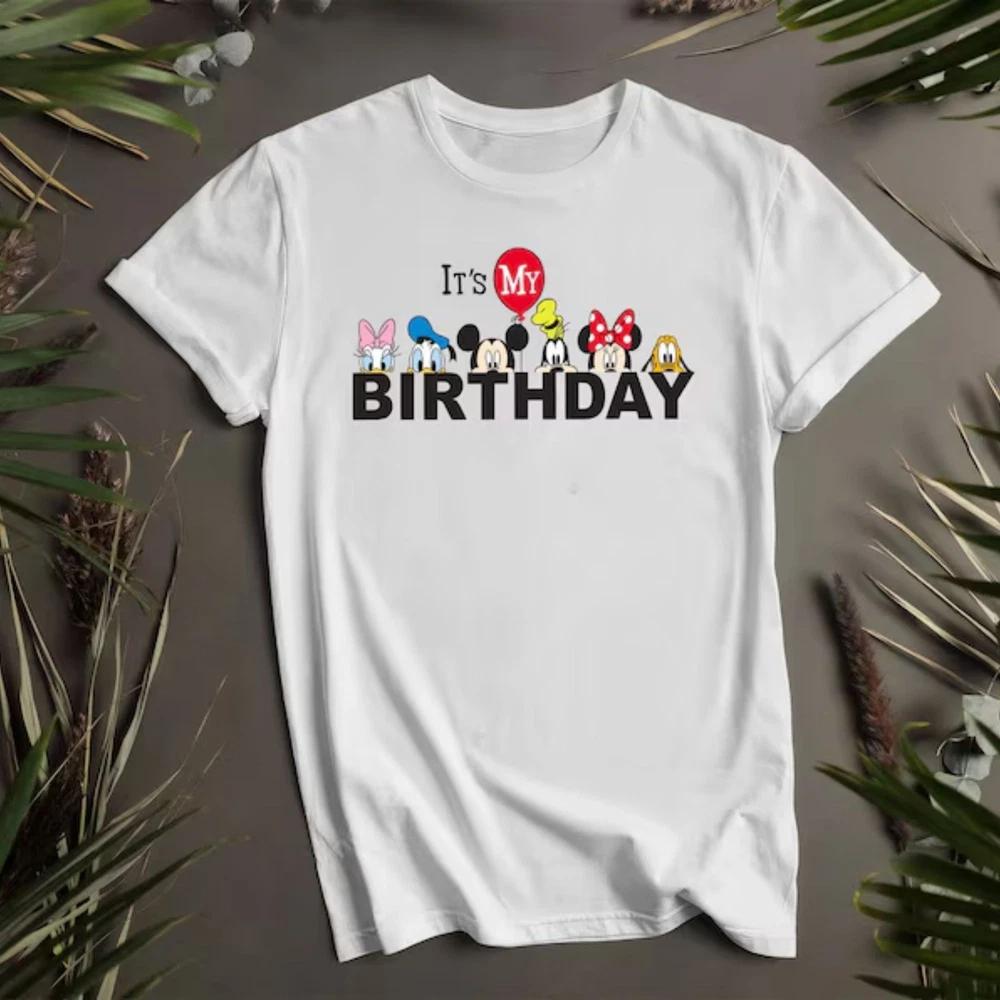 Mickey Happy Birthday White T Shirt S