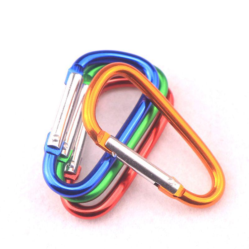 D-Shaped Aluminum Alloy Carabiner Hook: Hand Sanitizer, Water Bottle, Clothing, & Keychain Accessory