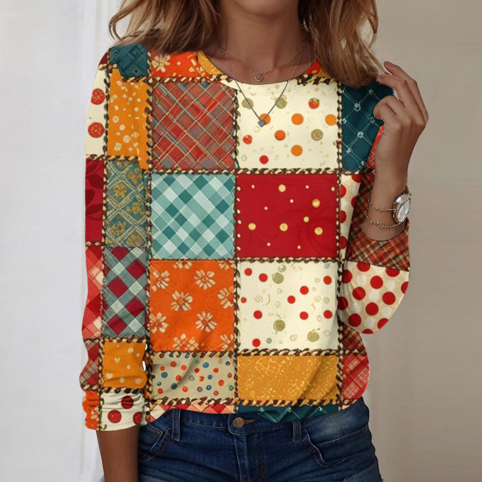 

Рубашки с длинным рукавом для женщин, милые футболки с графическим принтом, блузки, повседневные базовые топы больших размеров, пуловеры XXXXXL