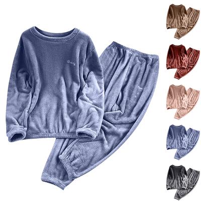 Children's Boys And Girls  Home Wear And Pajamas Long-sleeved Tops And Trousers Sets