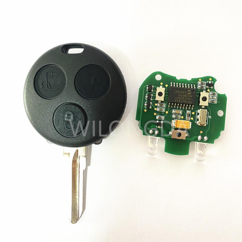 with 2 Infrared Lights 3 Button Remote Key AEC Chip 433Mhz for Mercedes Benz Smart Fortwo Forfour Roadster City Passion 3 Buttons