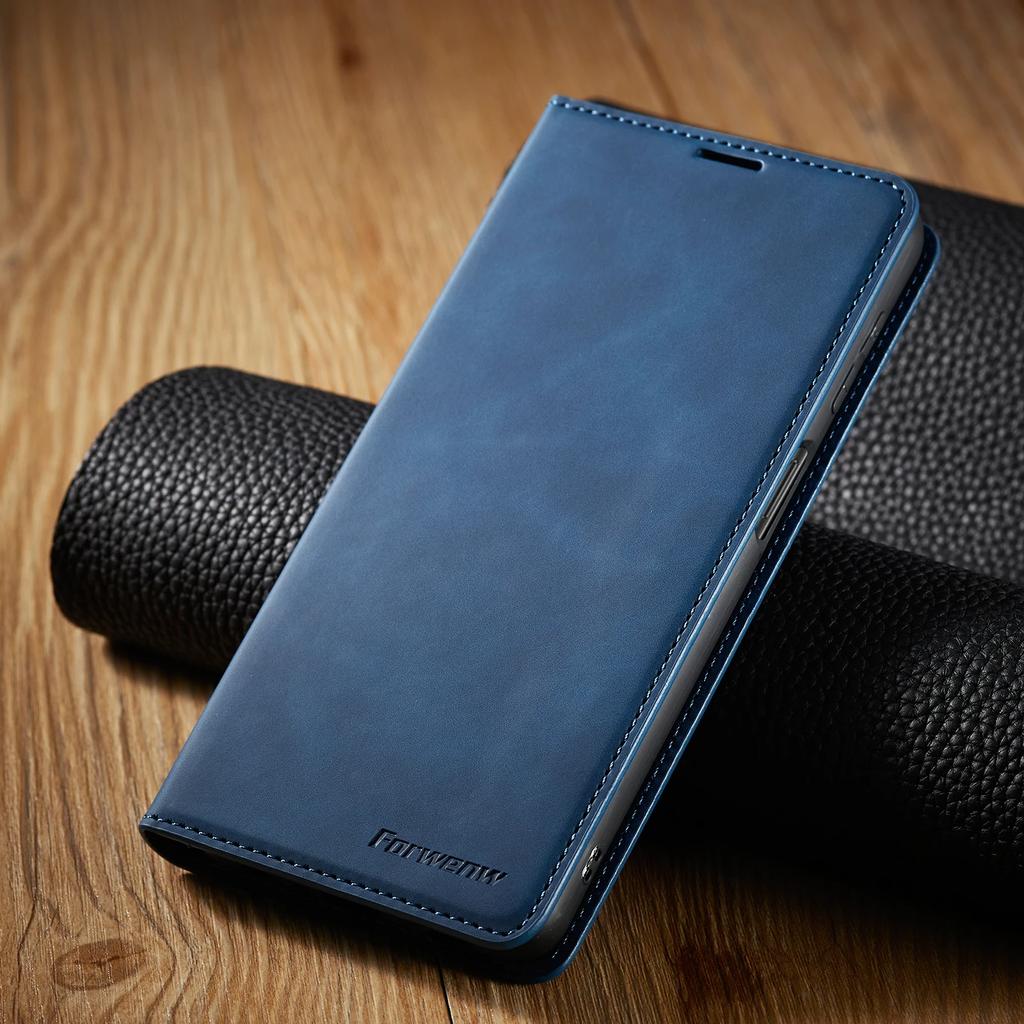 For Samsung S24 Ultra 6.8" Case Solid Color Leather Soft Flip Wallet Case For Samsung Galaxy S24 S23 Ultra Plus S23FE Capa Cover
