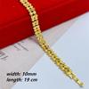 Sand Gold Bracelet Women's Wide Edge Love Strap Flower Bracelet Hand String Vacuum Gold Plated Bracelet Jewelry