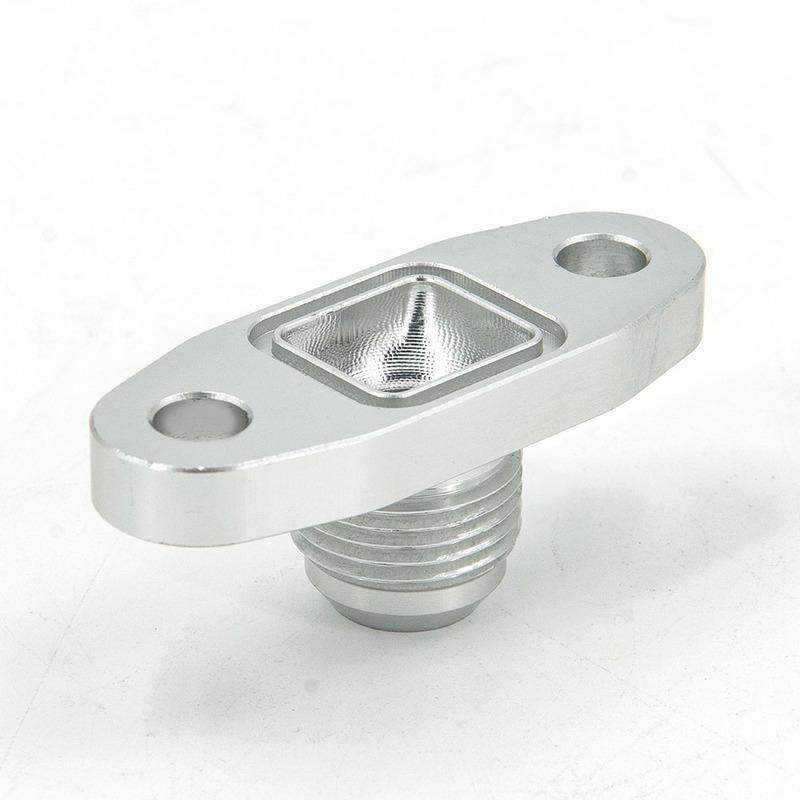 XMSJ-An10 Hole Pitch 2"/51 Turbo Oil Drain Return Flange Adapter Sliver CNC Process Leakproof for T3 T4 GT28 GT30 GT35 T25