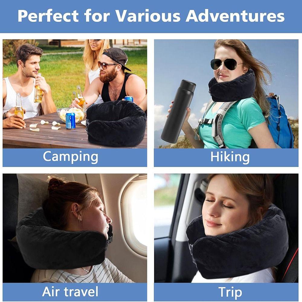 Cestovní polštář pro extra zavazadla Stuffable Travel Polštář s nastavitelnou velikostí krku Polštář ve tvaru U