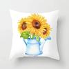 Kissenbezug mit Sonnenblumen-Druck Sofa Heim Dekoratives Kissen s Druckbezug Prachtvolle Blume Pflanze